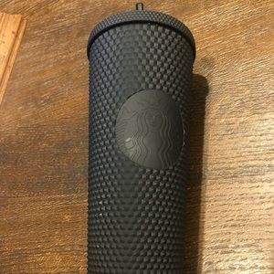 Starbucks black matte studded tumbler